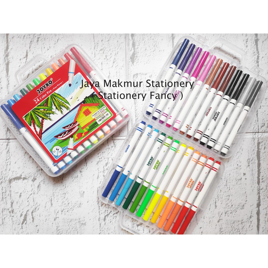 Spidol Warna washable Color Pen Joyko CLP-05 24 warna (bisa dicuci)