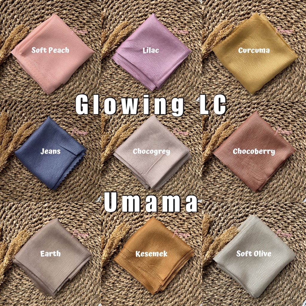 Jilbab Wisuda Pesta GLOWING PLAIN LC 110x110by UMAMA