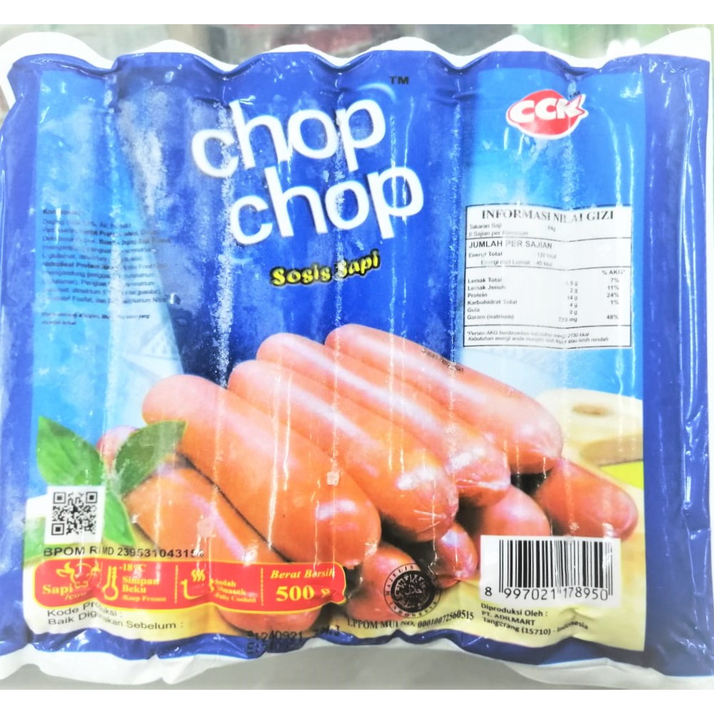 

Chop Chop Sosis Bakar Sapi 500gr (Isi 6)