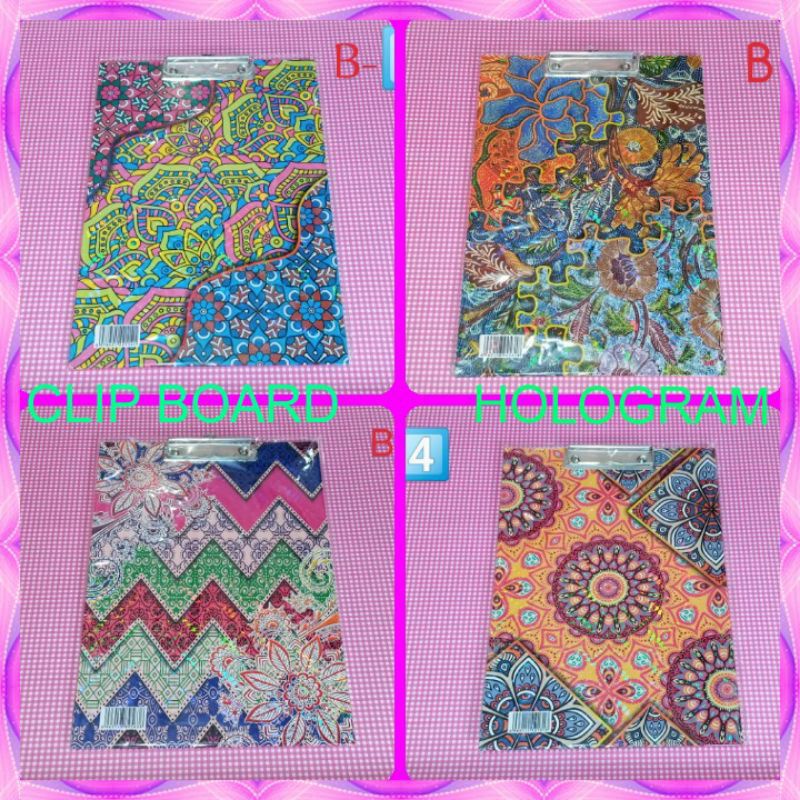 

CLIP BOARD HOLOGRAM BATIK / PAPAN UJIAN /PAPAN JALAN