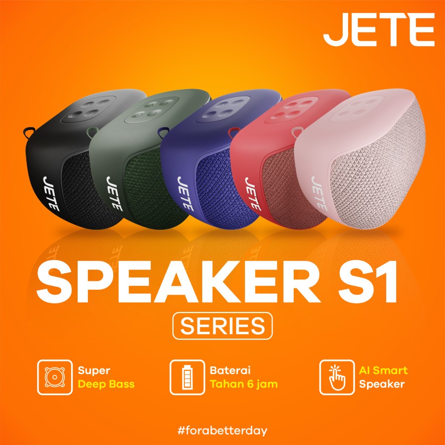 Speaker Bluetooth Portable | Speaker Bluetooth Mini JETE S1 - Original Garansi 2 Tahun