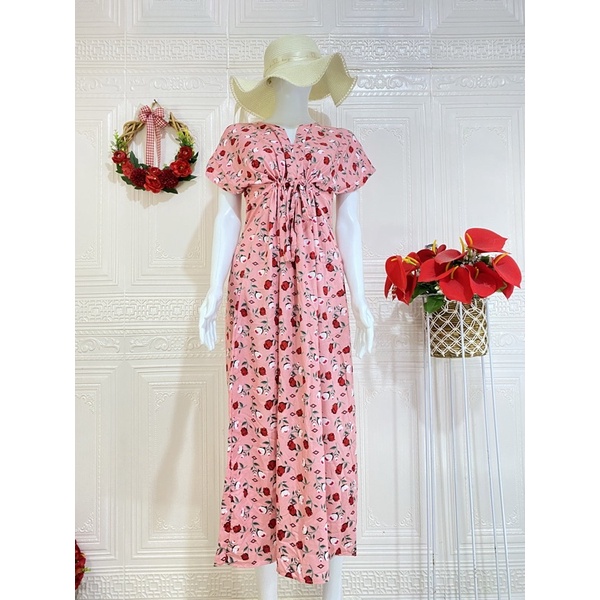 DASTER SERUT NON RUFFLE / DASTER SERUT RAYON PANJANG SEMATA KAKI-N-Mawar