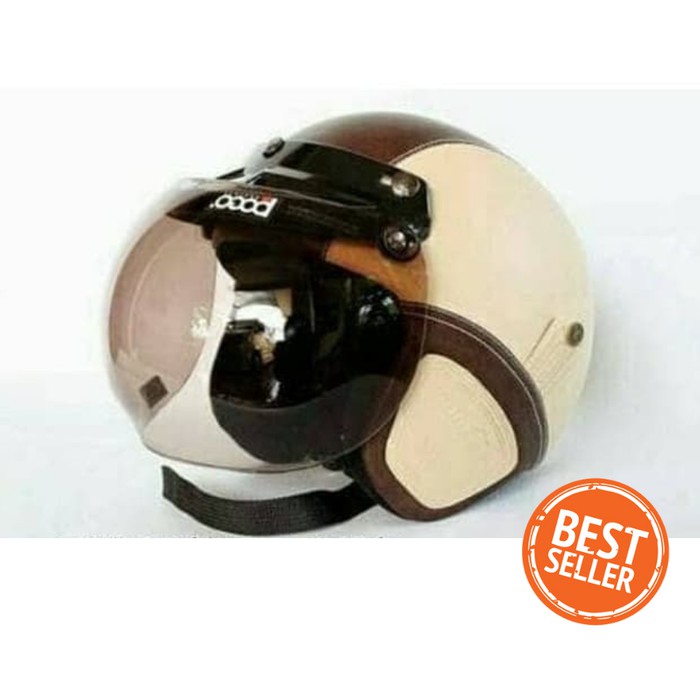 Helm Bogo Retro Coklat Klasik