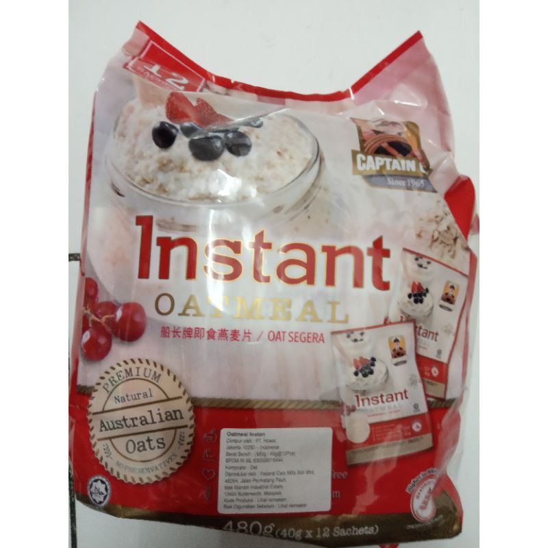 

CAPTAIN OATS INSTANT OATMEAL 480GR 10S PERBOX
