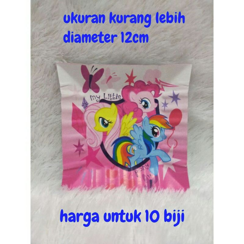 piring kertas kue cake ulang tahun happy birthday hbd ultah karakter kuda poni my little pony