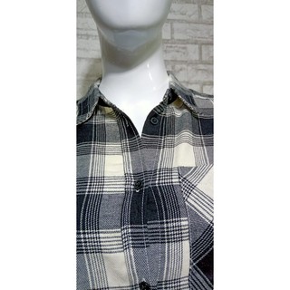 Jual White blouse with Black Plaid | kemeja wanita | Branded Blouse