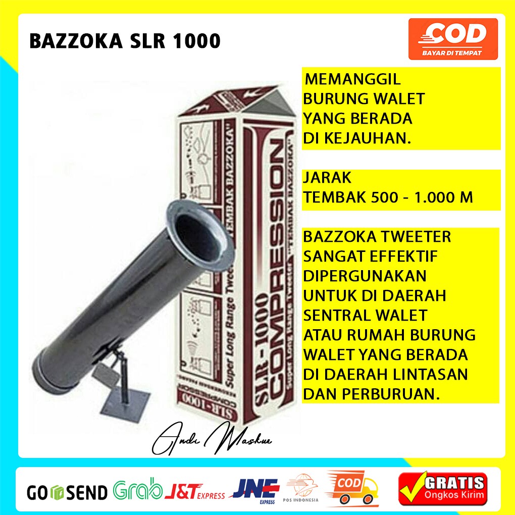 Bazzoka Piro SLR 1000 Basoka tweeter speaker pancing walet