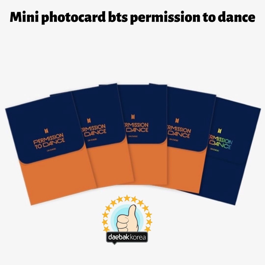 [Ready stok] Mini photocard bts permission to dance