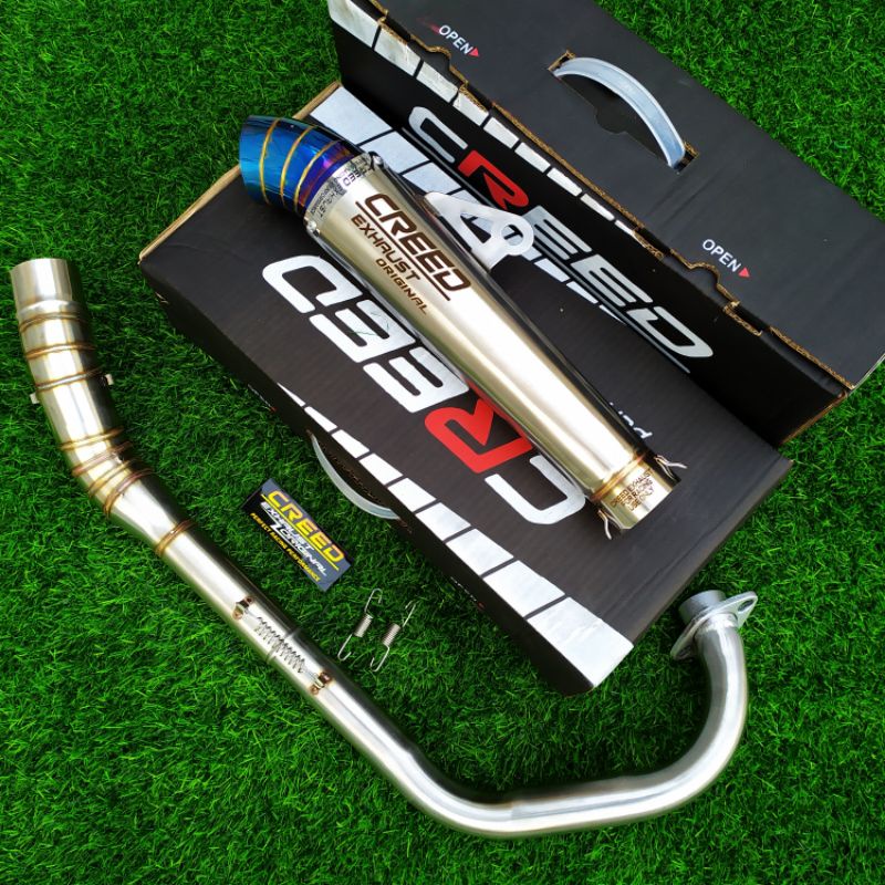 Knalpot racing creed original for Jupiter mx 135 lama/new Jupiter mx 150