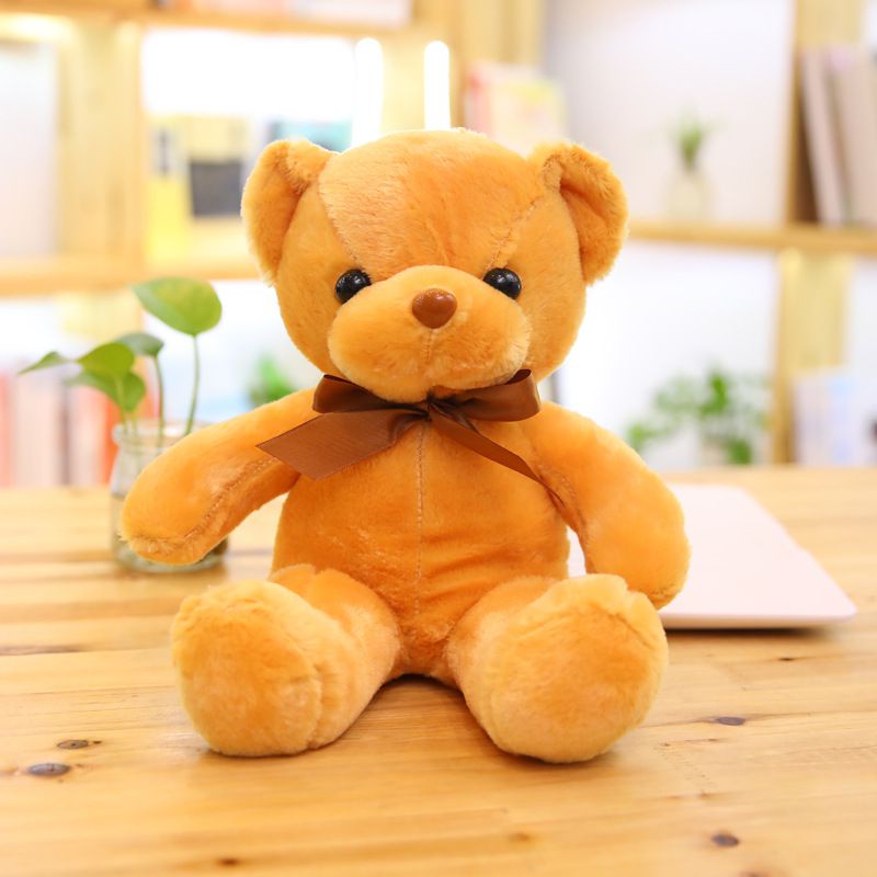 Lovely Teddy Bear Soft Plush Toy Stuffed Animals Toy Playmate Soothing Doll PP Cotton Kids Toys Christmas Birthday Gifts