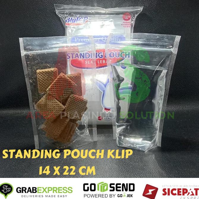 PLASTIK STANDING POUCH 14 X 22 CM - PLASTIK KLIP - PLASTIK SNACK