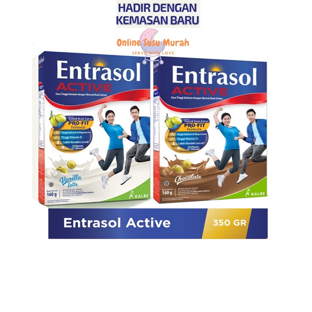 ENTRASOL ACTIVE PROFIT VANILA COKLAT 350 GR