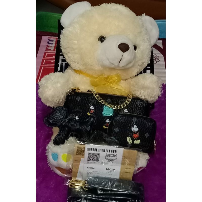 Tas MCM hitam kualitas mirror