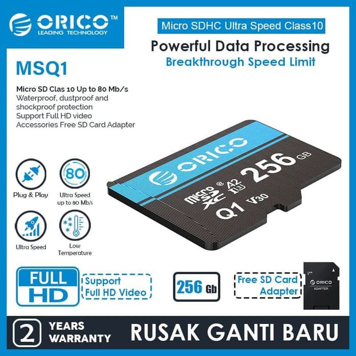 Orico MSQ1-256GB Micro SD Card 256GB High Speed TF Memory Card