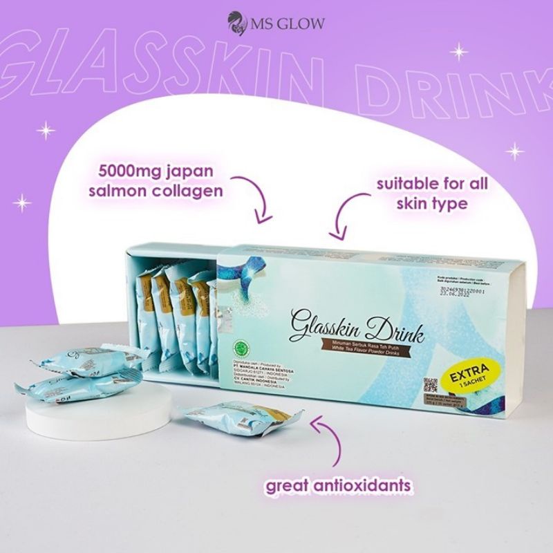 GLASSKIN DRINK MSGLOW MINUMAN COLLAGEN PEMUTIH BADAN