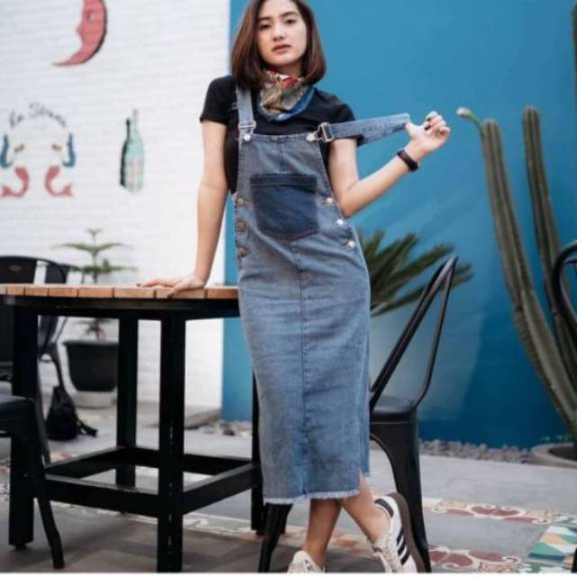 Meow overall skirt/rok kodok muslim/rok overall hijabbers/rok muslimah/rok overall kucing cathy