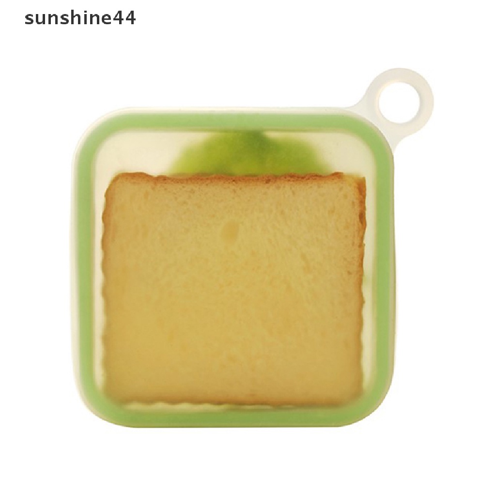 Sunshine Kotak Bekal / Lunch Box Bento / Sandwich / Roti Panggang Bahan Silikon Reusable Untuk Microwave