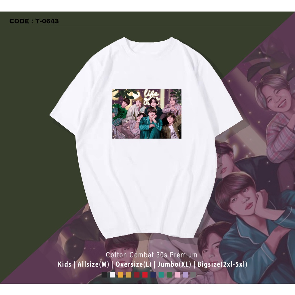 T-SHIRT / KAOS BTS SLEEPS / KOREAN IDOL / ARMY INONESIA / REAL PICTURE / BAJU SANTAI