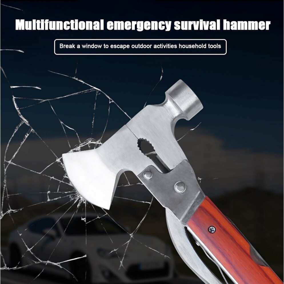EDC 18 in 1 PALU TANG kapak gergaji TAC TOOL Multifungsi Axe Hammer