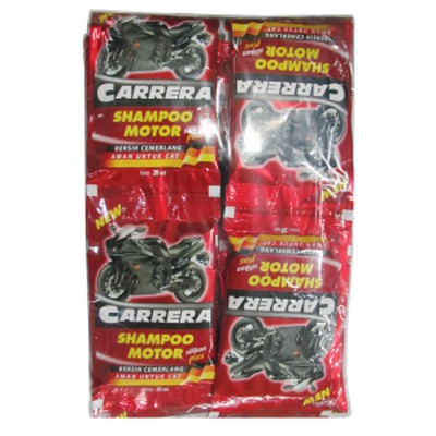 Carrera Shampoo Motor Plus Silikon kemasan Sachet 20 ml