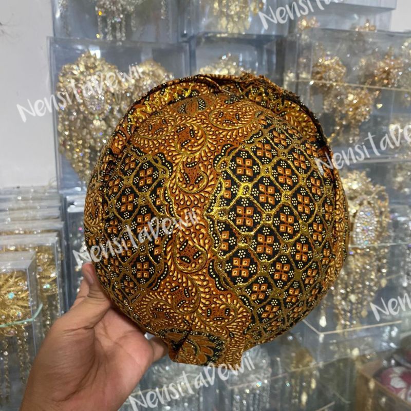 Blangkon Pengantin Solo - Motif Buntal Melati / Blangkon Prodo