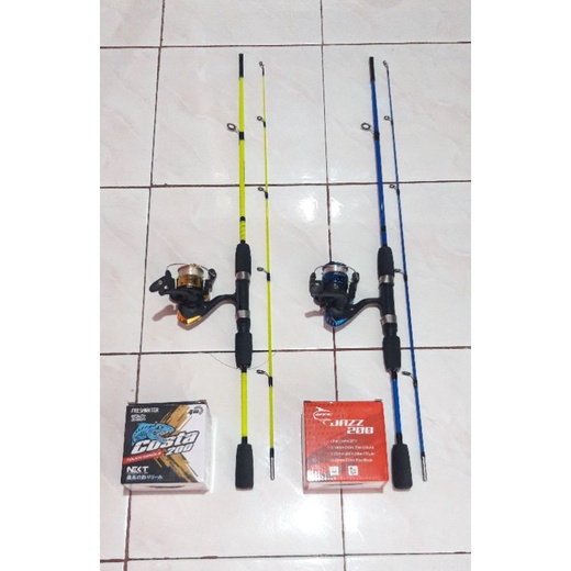 2 Set Pancing Casting Gabus Pemula Murah