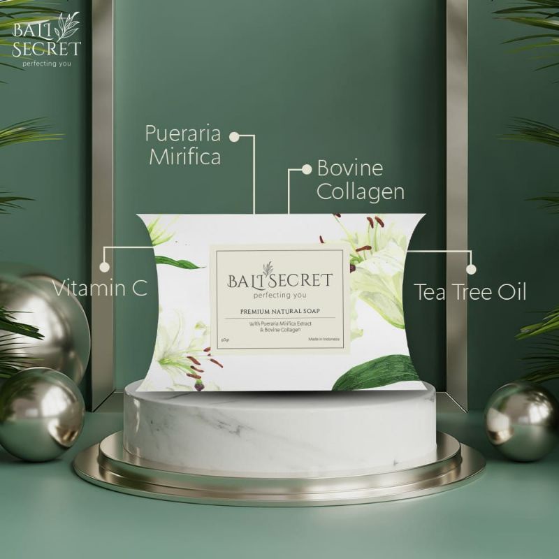 BALI SECRET PUERARIA MIRIFICA TEA TREE OIL BOVINE COLLAGEN VITAMIN C BEAUTY SOAP SABUN KECANTIKAN