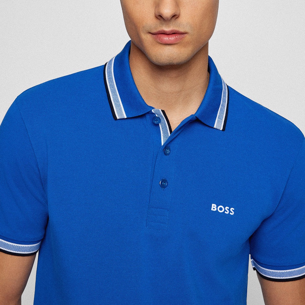 Hgo Boss Paddy Regular Fit Polo Shirt Blue 100% Original