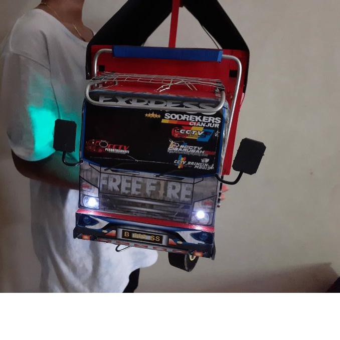 [SEGERA DAPATKAN] PROMO MINIATUR TRUCK OLENG KAYU JUMBO TERLARIS MURAH LAMPU TERPAL - Ready Stock