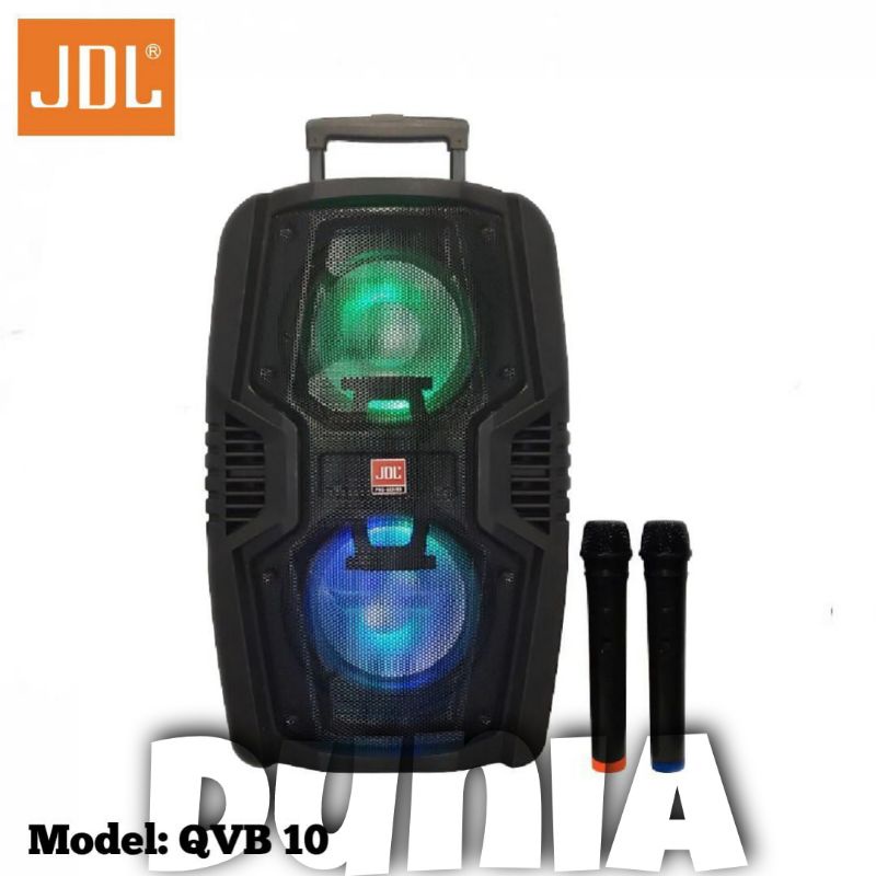 Speaker Portable Wireless JDL QVB 10 Double Original 10 inch Bluetooth - USB