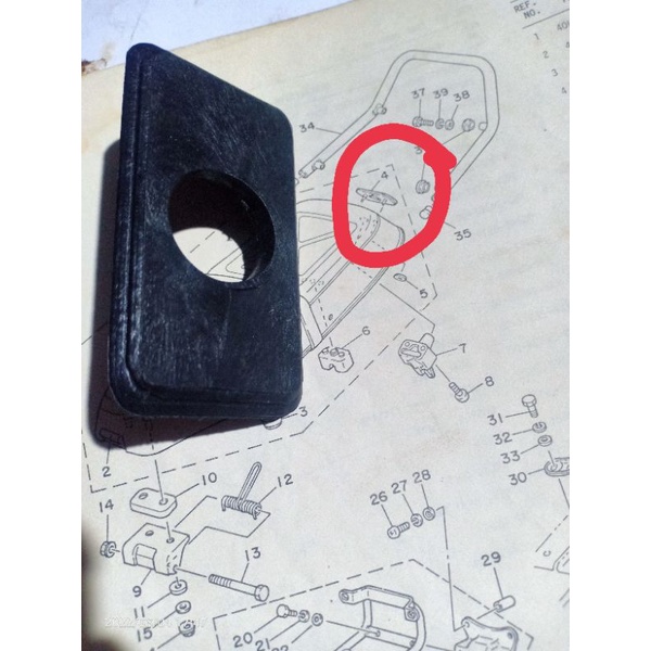 Cover Kunci Jok Sadel Yamaha V80SS Super Deluxe Robot Excellent TERMURAH