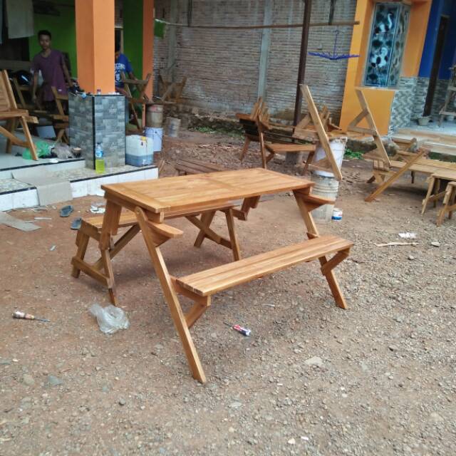 Kursi megic, kursi meja cafe, kursi meja taman, kursi lipat, meja lipat, kursi outdoor, set megic
