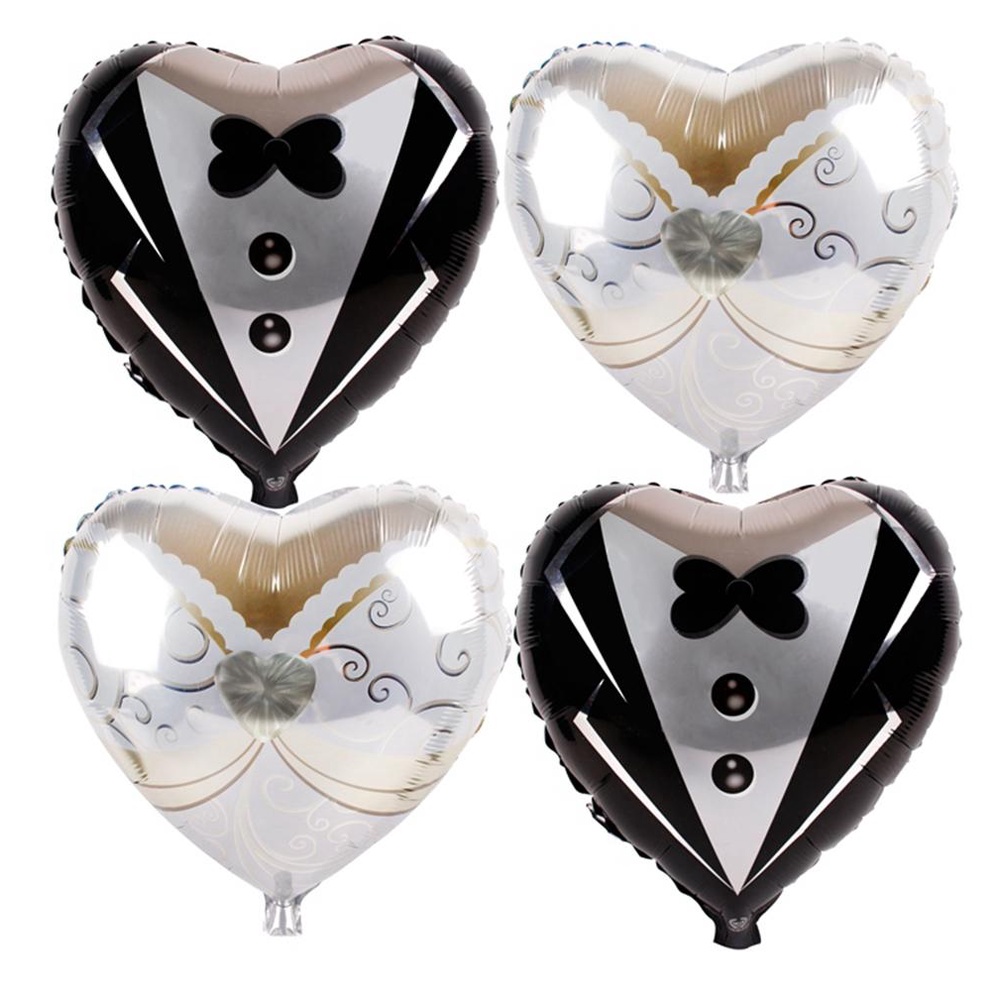 [Elegan] Balon Berbentuk Hati1 /2 /6 /10Set Engagement Party Foil Balloons Bridegroom Pengantin Wanita Dekorasi Pesta