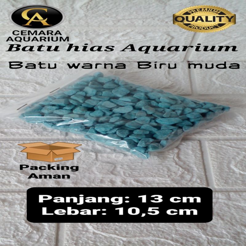 Batu hias aquarium/ batu warna biru muda/ hiasan aquarium/ aquarium