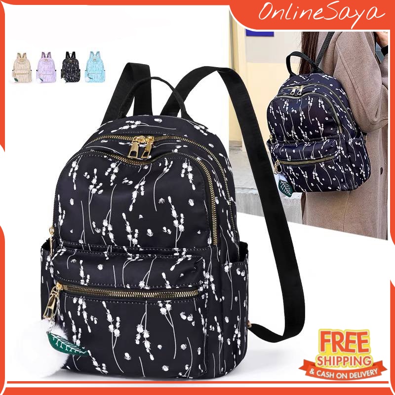 TAS RANSEL WANITA FASHION KOREA IMPORT OS72322 -  BACKPACK POLYESTER ANTI AIR SEKOLAH KULIAH KERJA TERBARU