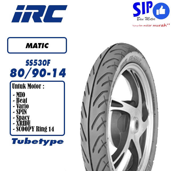 Ban tubetype matic IRC SS530 F 80 90 14 beat mio vario