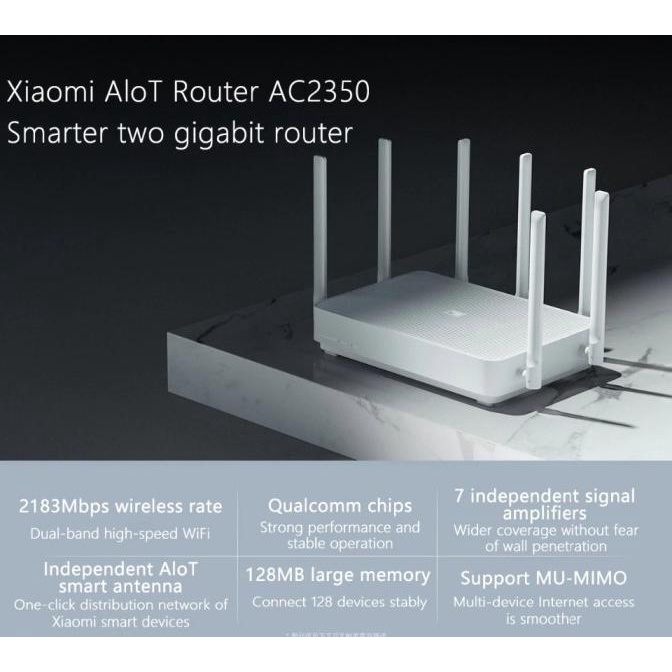 Berkualitas Xiaomi Mi Aiot Wifi Router Gigabit Ac2350 2183Mbps 7 Antena Murah