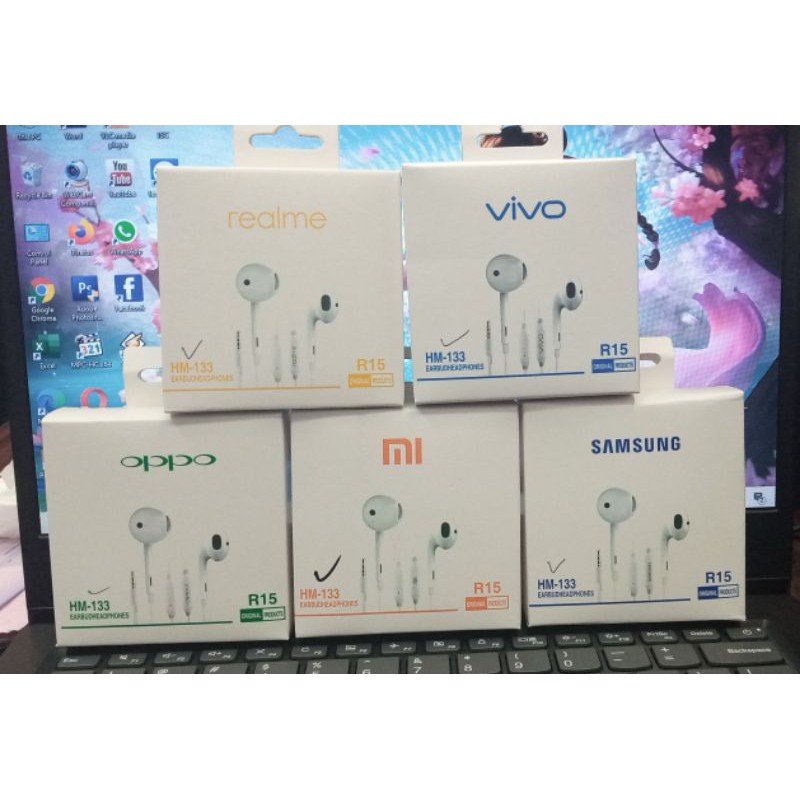Handsfree Earphone Handset Brand MH133 Oppo Extra Bass