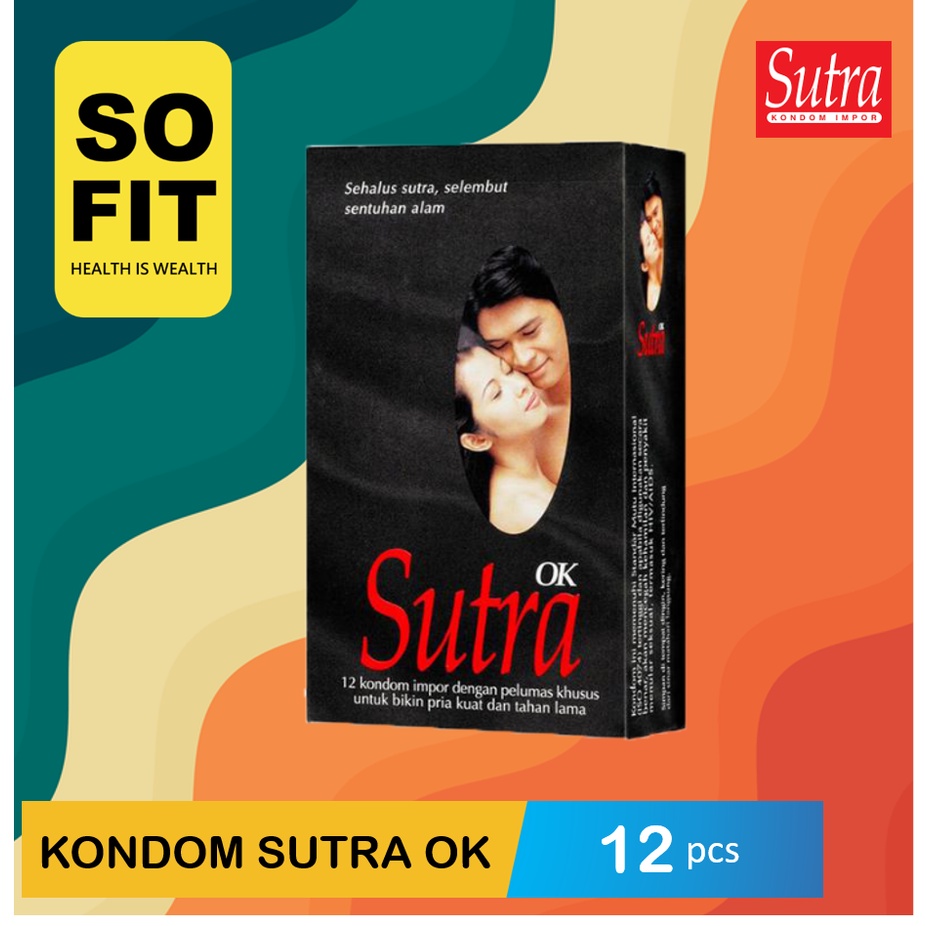 Kondom Sutra Hitam OK 12 Pcs+3 Pcs - Daya Tahan Lama Tipis, Murah, Anti Bocor, Privasi Aman - Sofit