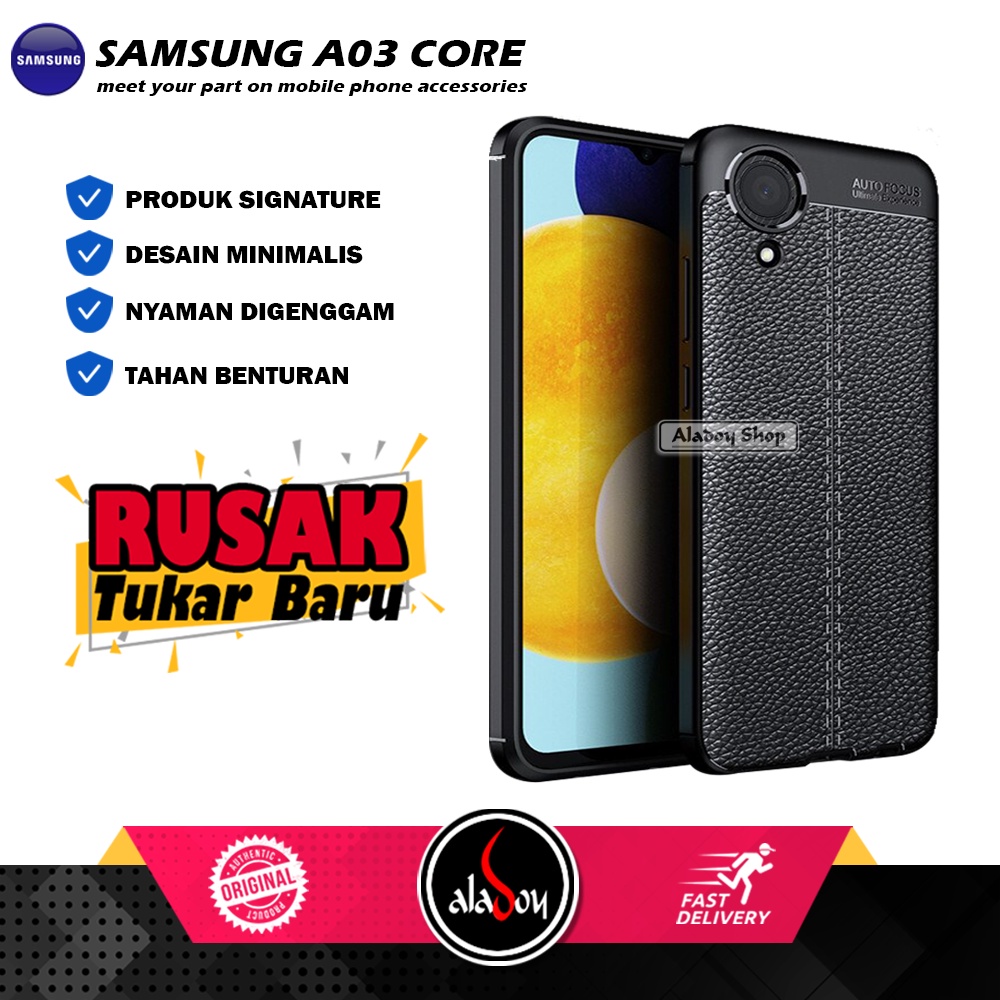 Case SAMSUNG A03 CORE Ultra Slim Auto Focus Leather Premium Softcase