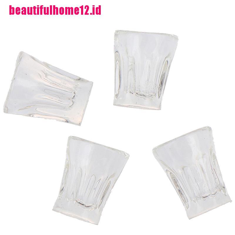 【beautifulhome12.id】4pcs/set Dollhouse Miniature Accessories Mini Resin Transparent Cup Simulation Model