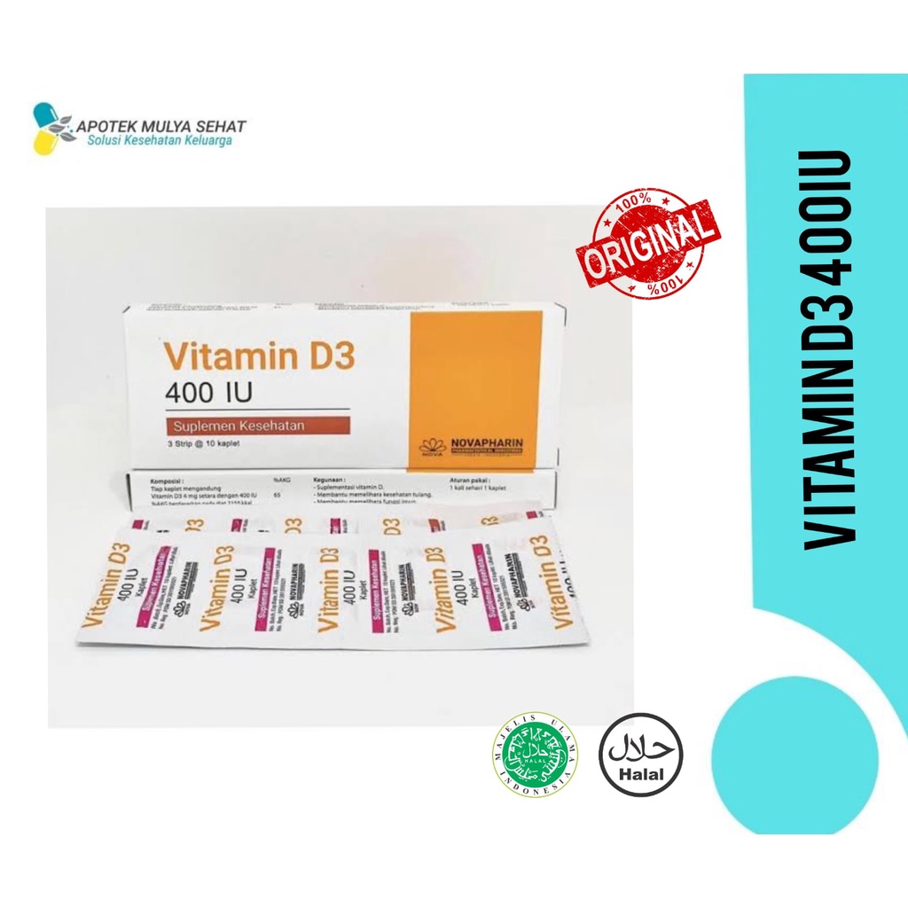 VITAMIN D3 400 IU NOVAPHARIN / 1 strip 10tab