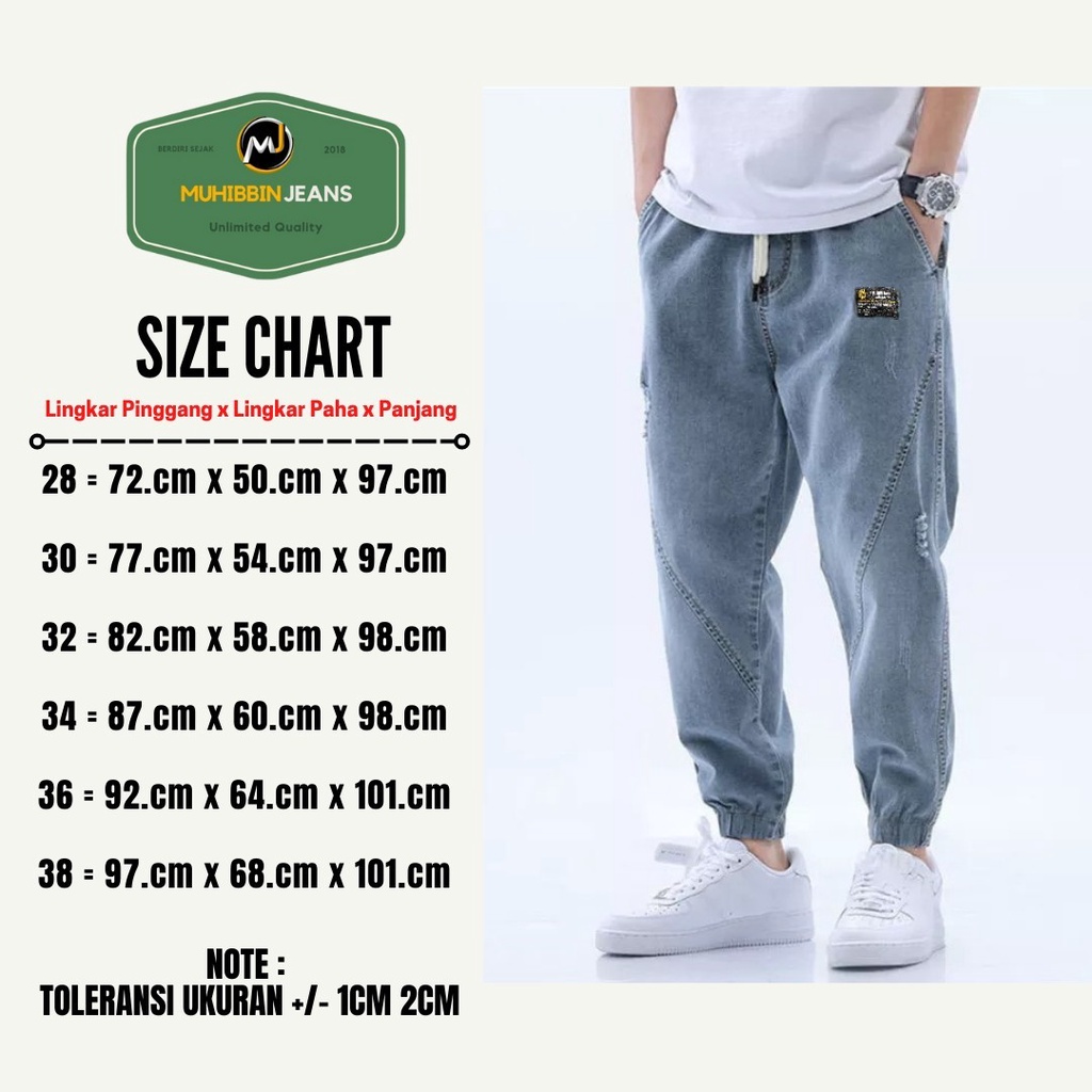 Celana Jeans Pria Joger Stretch - Celana Jeans Pria Wanita