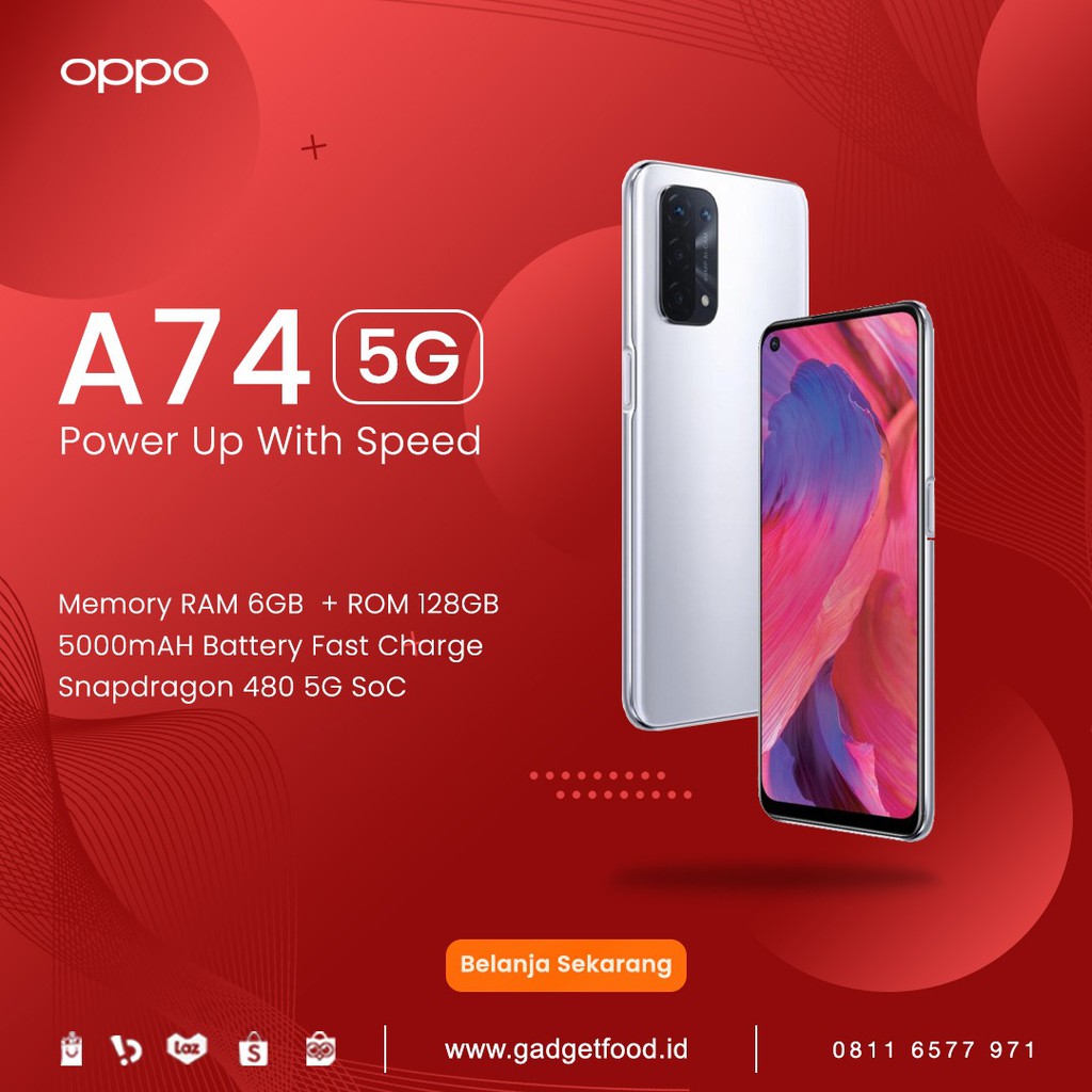 Jual HP OPPO A74 6/128GB 4G ORI GARANSI RESMI SMARTPHONE MURAH PROMO