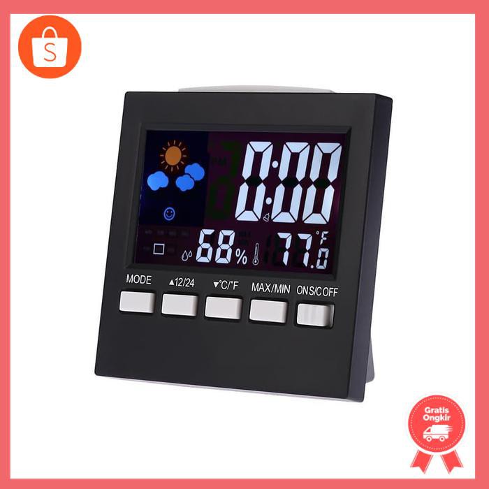 Jam Meja Alarm Digital LED Thermometer Bukan Seiko