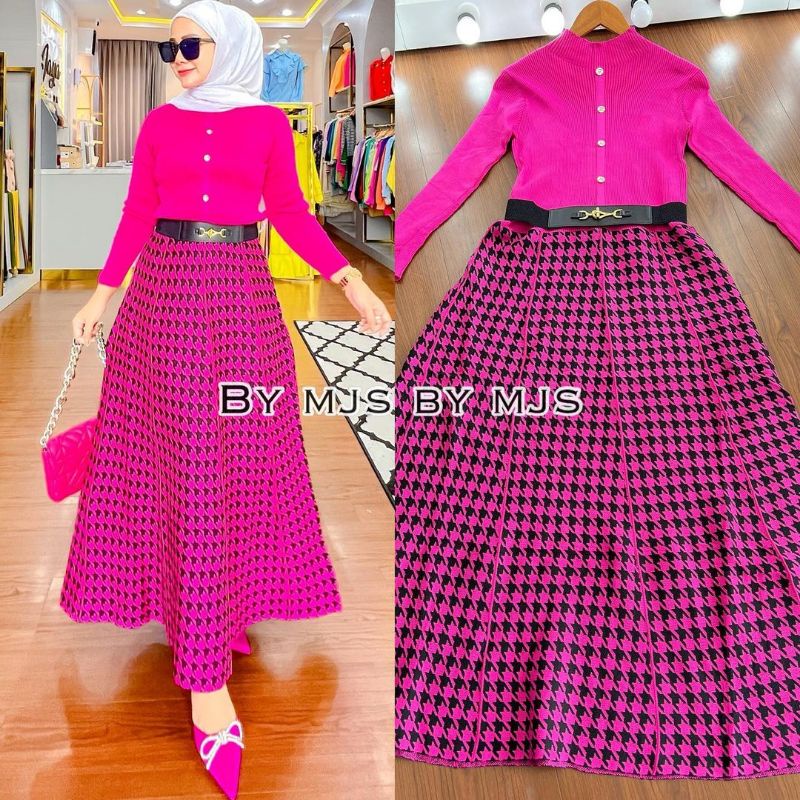 Dress Nabila rajut import premium