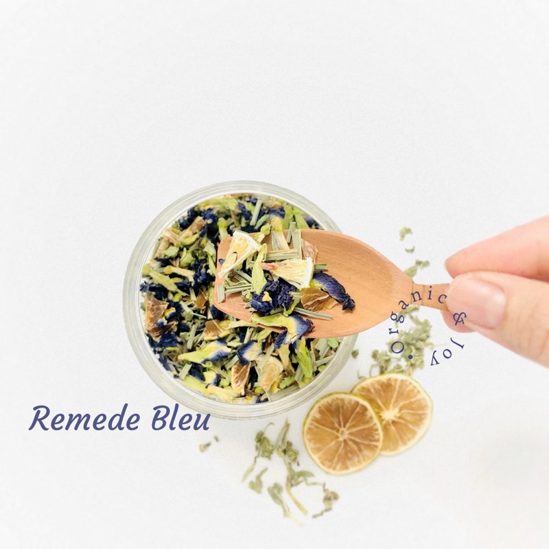 Organic&amp;Joy• Remede Bleu Tisane (Non-tea blend/Herbs/Teh herbal/Atasi Flu,masuk angin,immune booster,teh bunga telang,teh serai,teh lemon,teh daun mint)