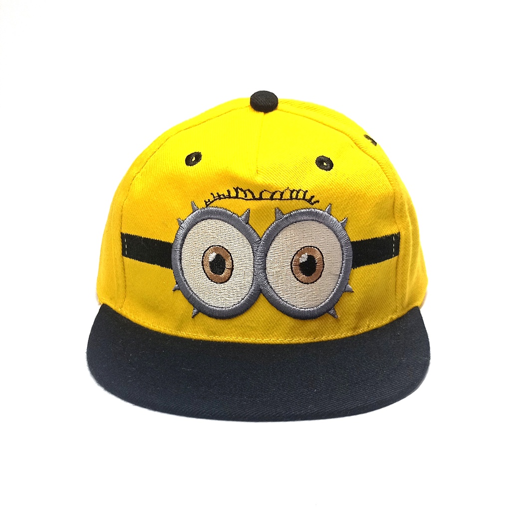 Topi Snapback Karakter Minion Bordir Timbul Terbaru