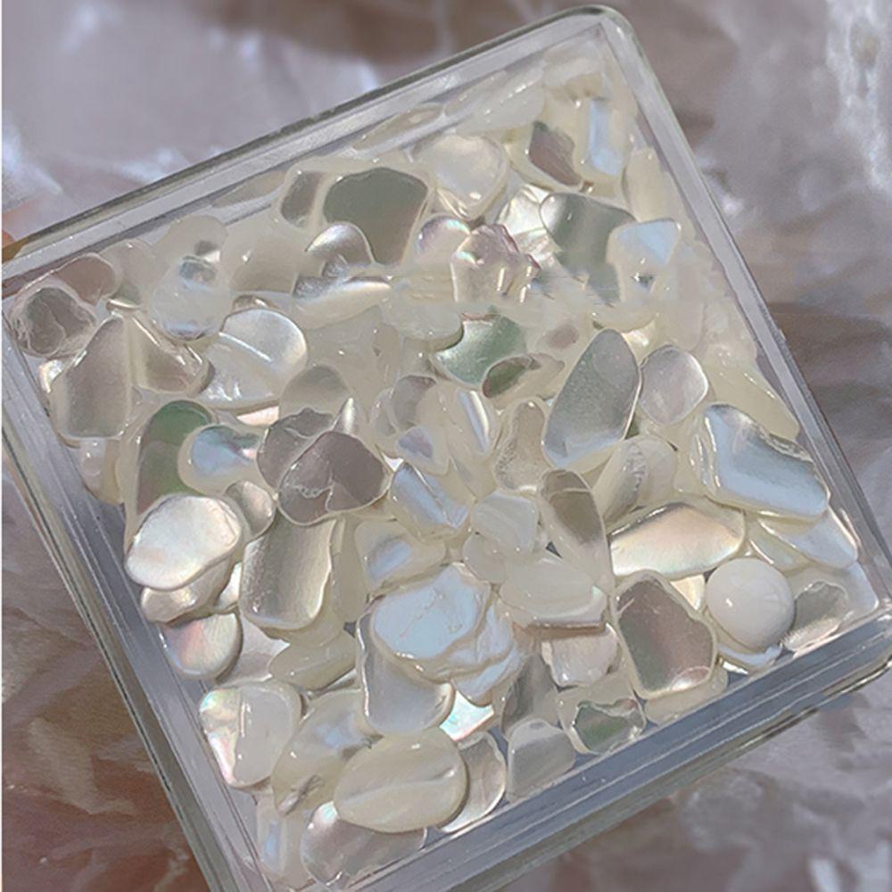 Mxbeauty Abalone Shell Fragment Candy Color Shiny Wanita Manicure Alat DIY Paillette Aksesoris Paku Chams