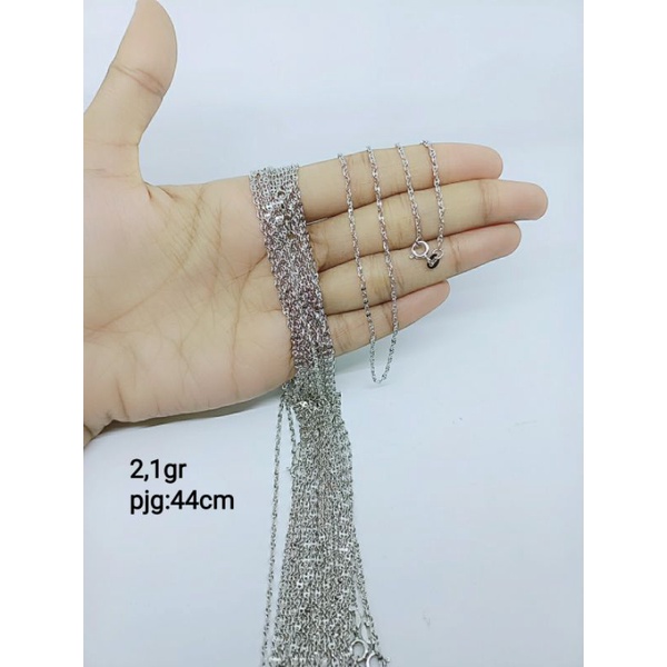 kalung rantai mini cart*r/ kalung perak asli silver 925 lapis emas/ kalung fashion wanita impor